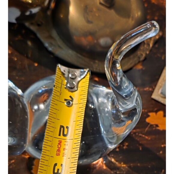 Cat Figurine Crystal Long Tail Artisan Signed Handcrafted - Picture 14 of 14